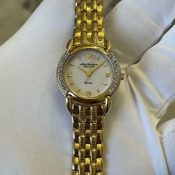 Jules Jurgensen Ref 7546 Women’s Quarz Gold Toned Diamond Watch - Picture 4 of 9